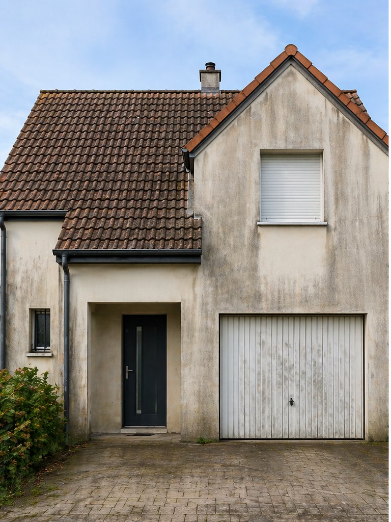Façade avant nettoyage